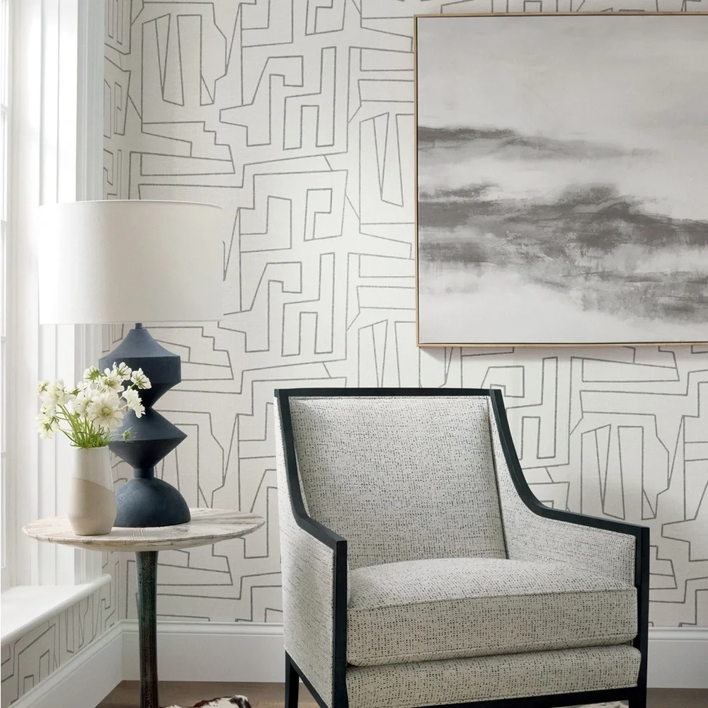 Thibaut's MATRIX Modern Geometric Wallpaper